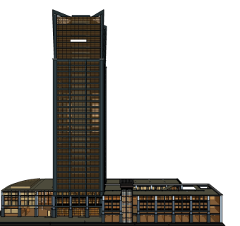 高层酒店草图大师模型下载、高层酒店su模型下载