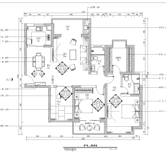 现代三室两厅130㎡天虹国际施工图cad图纸dwg文件下载