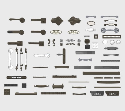 门把手草图大师模型，把手SU模型下载
