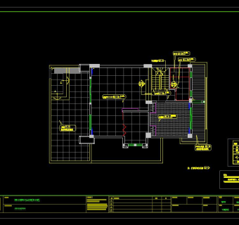 祥细家装户型图三居CAD，免费下载