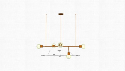 现代简约吊灯草图大师模型，吊灯sketchup模型下载