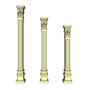 罗马柱skp文件下载，罗马柱草图大师模型
