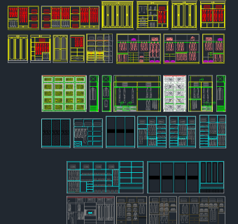 原创衣柜CAD素材，衣柜CAD施工图纸下载