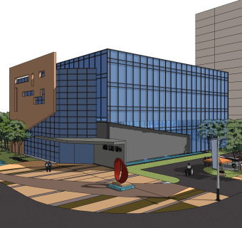 现代售楼处建筑方案草图大师模型，售楼部建筑sketchup模型免费下载