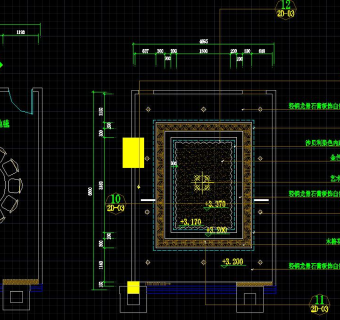 现代风餐厅CAD施工图，现代风餐厅CAD图纸下载