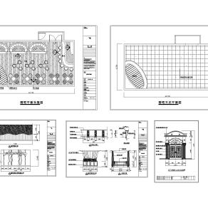 三套酒吧平面CAD施工图套图，酒吧CAD建筑图纸下载