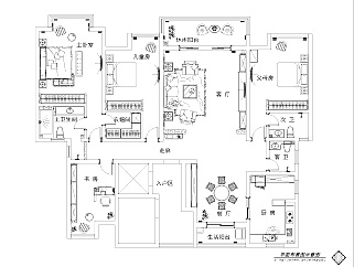 美式-四室两厅施工图