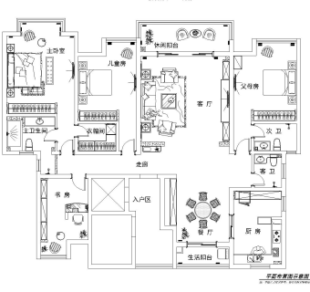 美式-四室两厅施工图