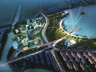 “一轴一湖”城市生态滨水环湖设计方案