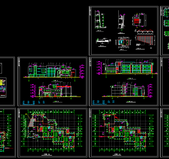 整套幼儿园CAD建筑图，幼儿园CAD图纸下载