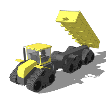 现代工程车搬运机械车辆SU模型，工程车SKB文件下载