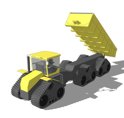现代工程车搬运机械车辆SU模型，工程车SKB文件下载
