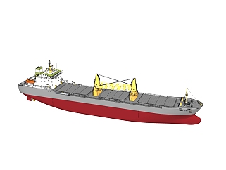 现代<em>货轮</em>草图大师模型，货船su模型下载