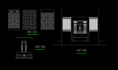 蔡氏宗祠测绘图，宗祠CAD建筑图纸下载