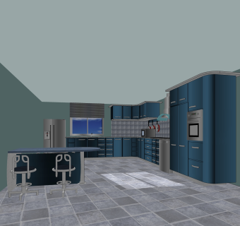 现代橱柜草图大师模型，橱柜sketchup模型