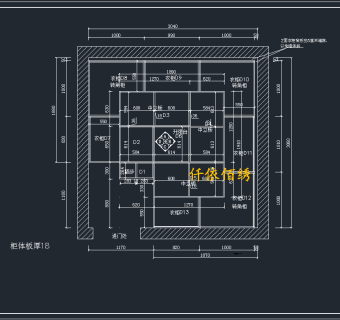 原创衣柜榻榻米CAD素材，背景墙CAD施工图纸下载