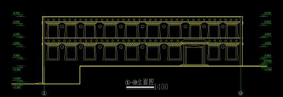 藏式风格门诊楼CAD施工图，门诊CAD建筑图纸下载