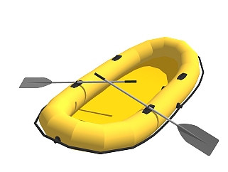 现代皮游艇SU模型，皮游艇SKP模型下载