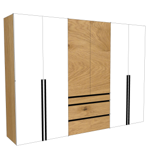 现代简约衣柜草图大师模型，衣柜SKP模型下载