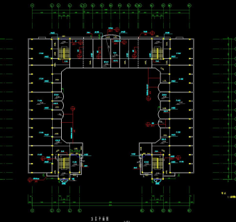 某中学全套建筑结构施工图，中学cad建筑工程图纸下载