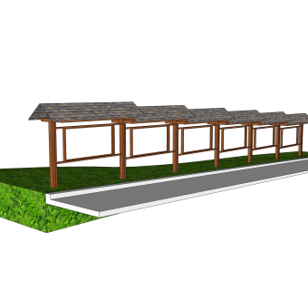 古典展架框SU模型下载