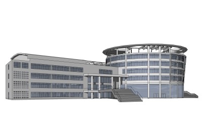 现代办公楼草图大师模型，办公楼sketchup模型免费下载