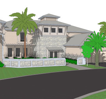 欧式独栋别墅草图大师模型，sketchup别墅su模型下载