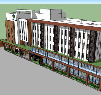 现代办公楼免费su模型