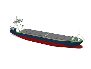 现代货船草图大师模型，货船su模型下载