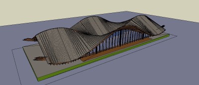 小展厅草图大师模型，展厅sketchup模型