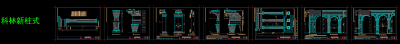 罗马柱CAD大样图合集，罗马柱cad施工图下载