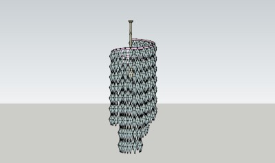   水晶灯SU模型，水晶灯草图大师模型