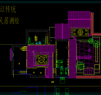 传统丽江古建cad施工图，古建cad建筑图纸下载