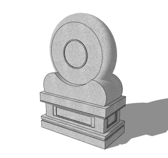 抱鼓石sketchup模型下载，抱鼓石草图大师模型