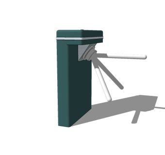 现代人行道闸su模型下载、人行道闸草图大师模型下载