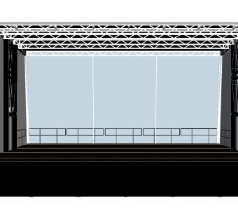 现代舞台草图大师模型，舞台SU模型下载