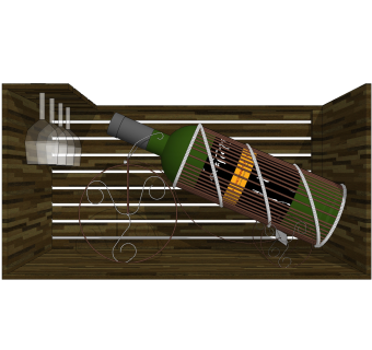 现代酒架su模型，酒架草图大师模型下载