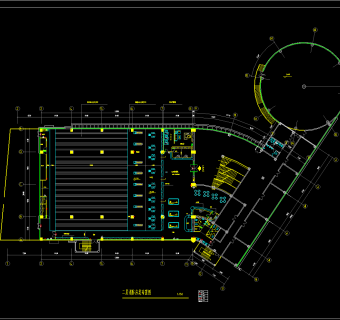 保龄球馆室内设计图，保龄球馆CAD施工图纸下载