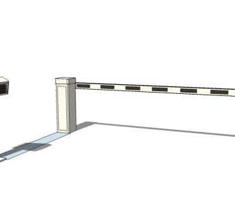 现代车行道闸su模型下载、车行道闸草图大师模型下载