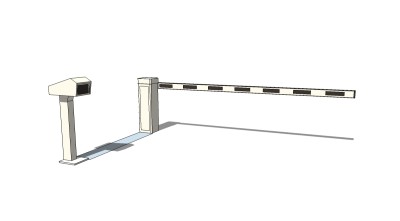 现代车行道闸su模型下载、车行道闸草图大师模型下载