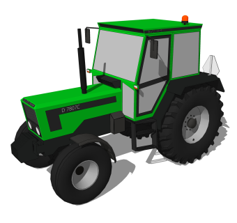 现代农业机械设备skb文件，农用机械sketchup模型下载