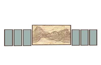 新中式景观墙草图大师模型，景观墙sketchup模型免费下载