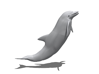 现代<em>海豚</em>草图大师模型，动物sketchup模型下载