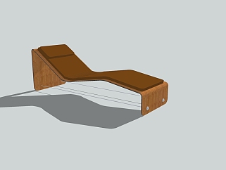 现代躺椅SU免费模型，现代简约躺椅sketchup模型