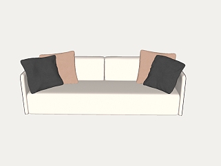 现代<em>双人沙发</em>草图大师模型免费下载，沙发sketchup模型