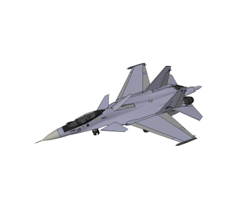 现代苏联SU-30多用途战斗机草图大师模型，多用途战斗机su模型下载