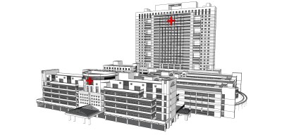 现代医院sketchup模型，医院草图大师模型下载