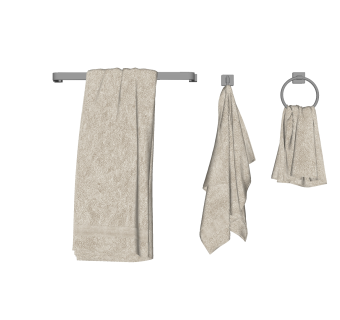 现代浴巾洗脸巾草图大师模型,服装店衣架su模型下载