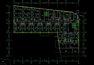 南京某办公楼空调施工图，空调CAD工程图纸下载