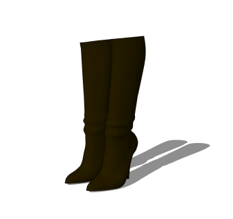 现代女士长筒靴草图大师模型,服装店衣架su模型下载